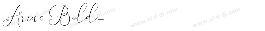 Ariac Bold字体转换